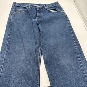 Wrangler Relaxed Fit 34x32 Men's Blue Jeans Denim‎ Five Pocket 100% Cotton